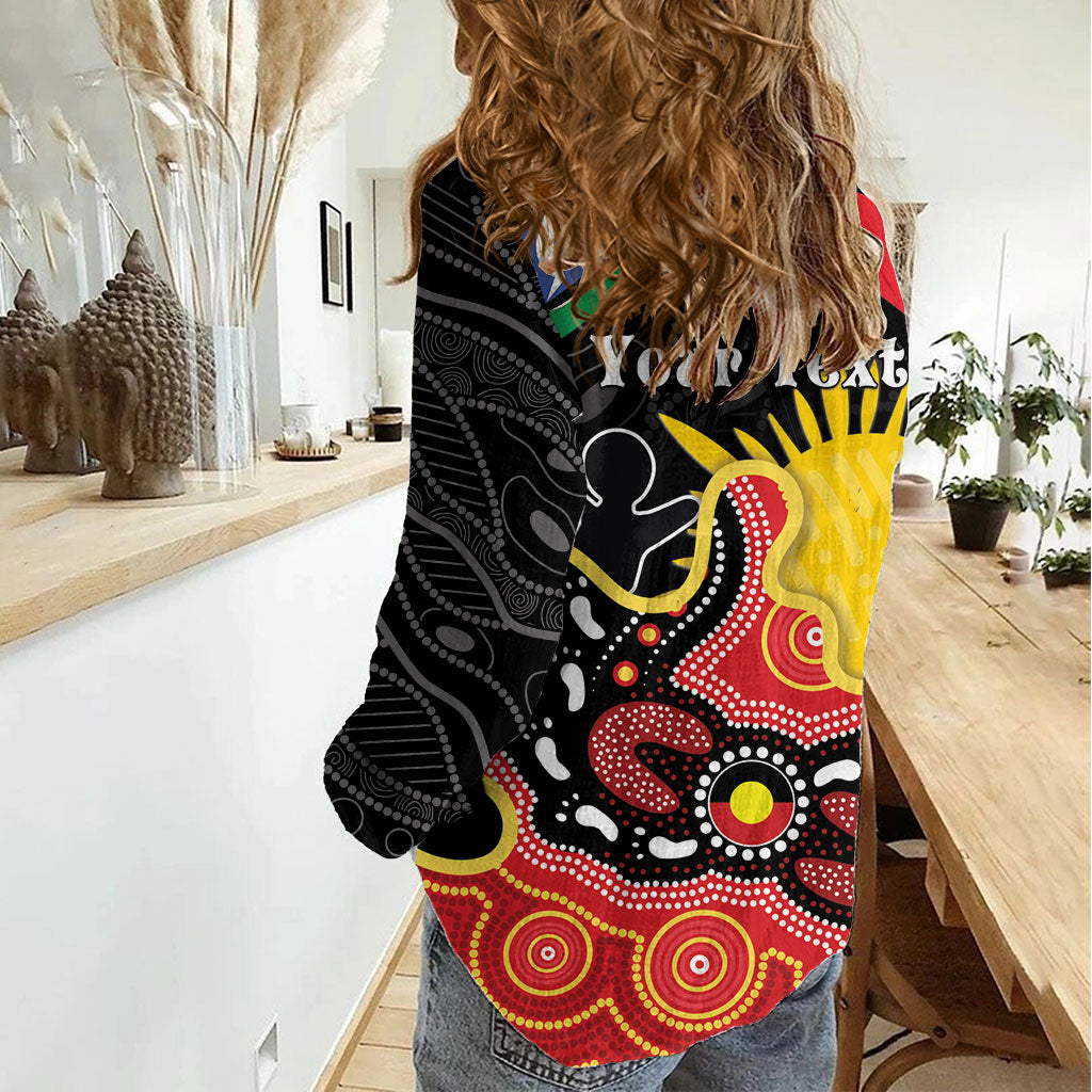 Personalised Australia Aboriginal Children's Day Women Casual Shirt Living Our Truth Indigenous Pattern