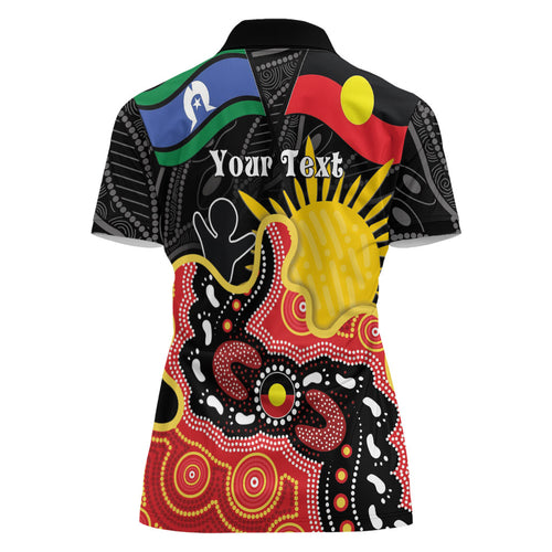 Personalised Australia Aboriginal Children's Day Women Polo Shirt Living Our Truth Indigenous Pattern