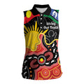 Personalised Australia Aboriginal Children's Day Women Sleeveless Polo Shirt Living Our Truth Indigenous Pattern