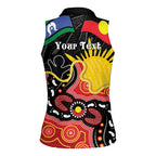 Personalised Australia Aboriginal Children's Day Women Sleeveless Polo Shirt Living Our Truth Indigenous Pattern