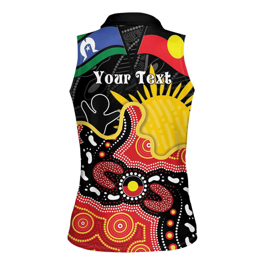 Personalised Australia Aboriginal Children's Day Women Sleeveless Polo Shirt Living Our Truth Indigenous Pattern