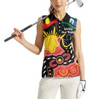 Personalised Australia Aboriginal Children's Day Women Sleeveless Polo Shirt Living Our Truth Indigenous Pattern
