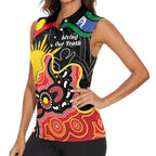 Personalised Australia Aboriginal Children's Day Women Sleeveless Polo Shirt Living Our Truth Indigenous Pattern