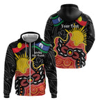 Personalised Australia Aboriginal Children's Day Zip Hoodie Living Our Truth Indigenous Pattern