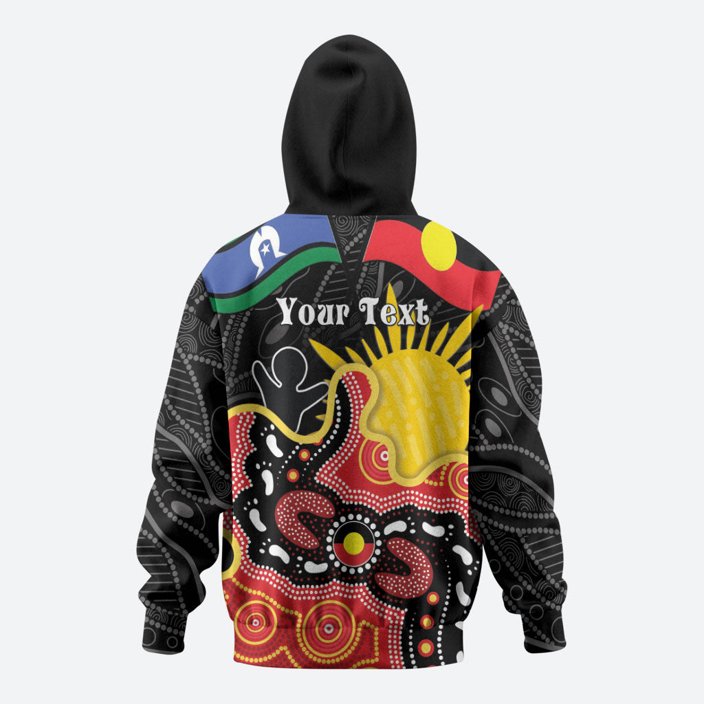 Personalised Australia Aboriginal Children's Day Zip Hoodie Living Our Truth Indigenous Pattern