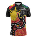 Personalised Australia Aboriginal Children's Day Zipper Polo Shirt Living Our Truth Indigenous Pattern