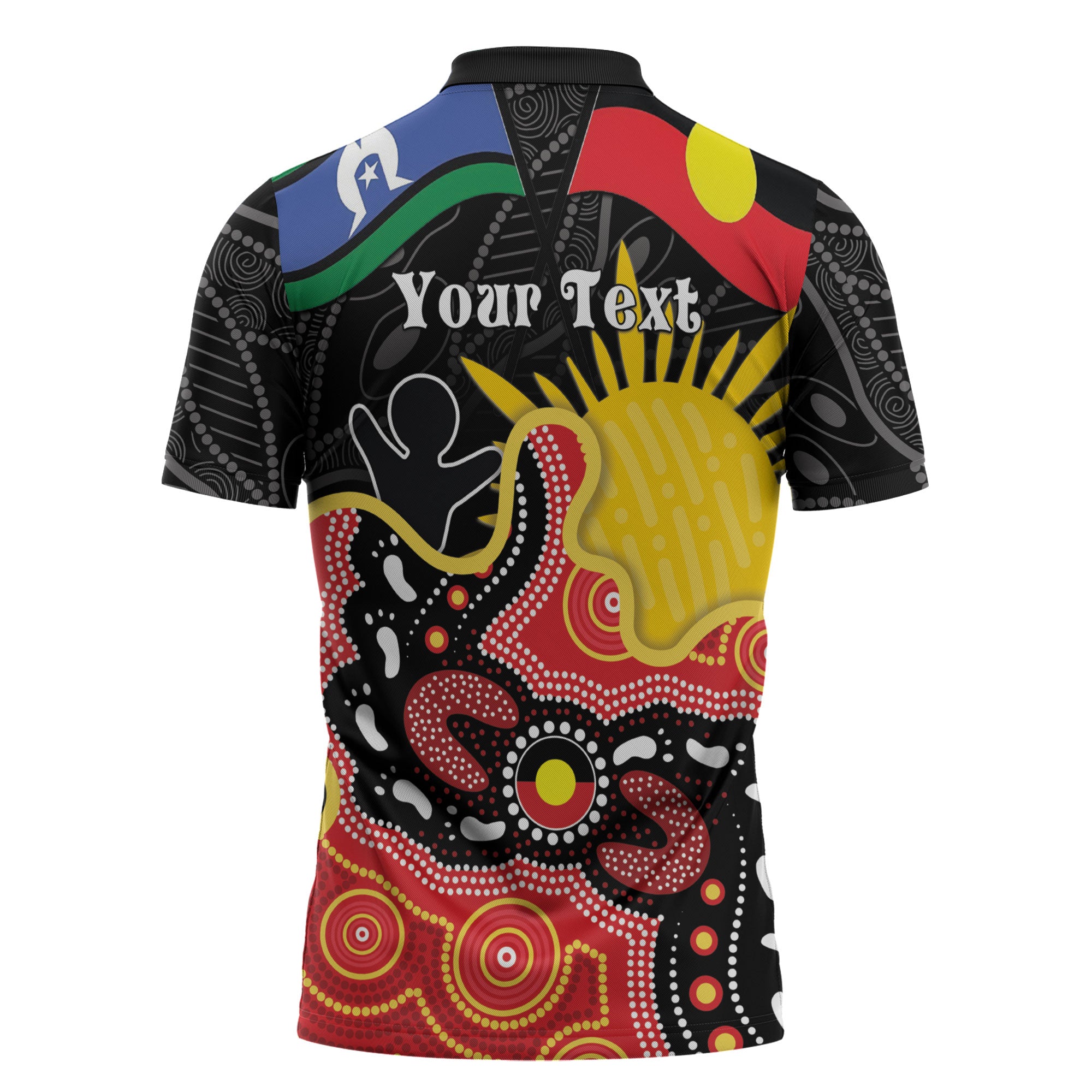 Personalised Australia Aboriginal Children's Day Zipper Polo Shirt Living Our Truth Indigenous Pattern