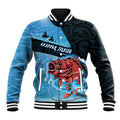 Personalised Snapper Fishing New Zealand Baseball Jacket Tamure Fish Hook Maori Pattern