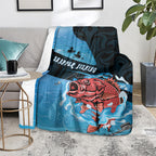 Snapper Fishing New Zealand Blanket Tamure Fish Hook Maori Pattern