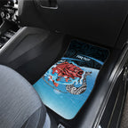 Personalised Snapper Fishing New Zealand Car Mats Tamure Fish Hook Maori Pattern