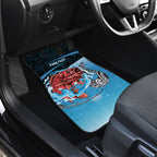 Personalised Snapper Fishing New Zealand Car Mats Tamure Fish Hook Maori Pattern
