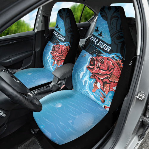 Snapper Fishing New Zealand Car Seat Cover Tamure Fish Hook Maori Pattern