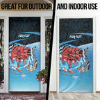 Personalised Snapper Fishing New Zealand Door Cover Tamure Fish Hook Maori Pattern