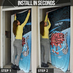 Personalised Snapper Fishing New Zealand Door Cover Tamure Fish Hook Maori Pattern