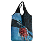 Snapper Fishing New Zealand Grocery Bag Tamure Fish Hook Maori Pattern