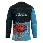 Personalised Snapper Fishing New Zealand Hockey Jersey Tamure Fish Hook Maori Pattern