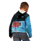 Personalised Snapper Fishing New Zealand Kid Hoodie Tamure Fish Hook Maori Pattern