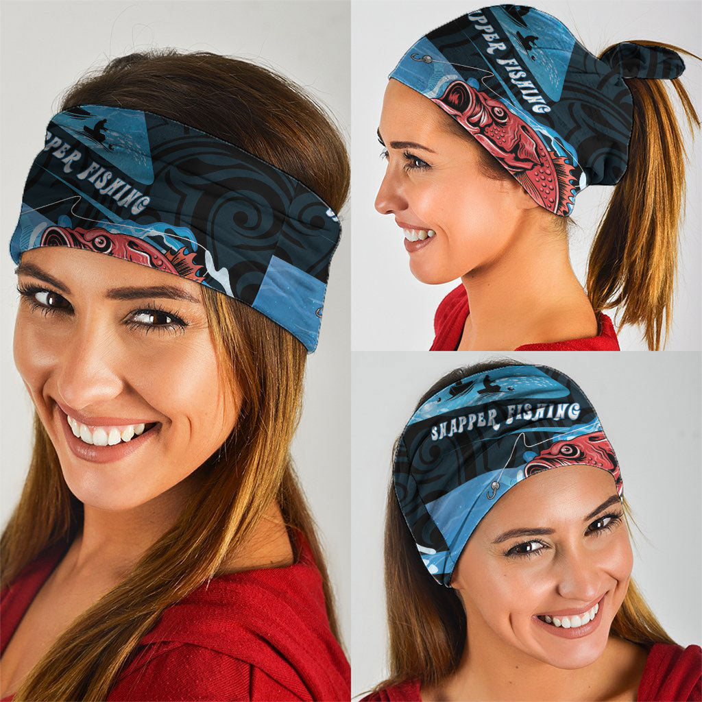 Snapper Fishing New Zealand Neck Gaiter Tamure Fish Hook Maori Pattern