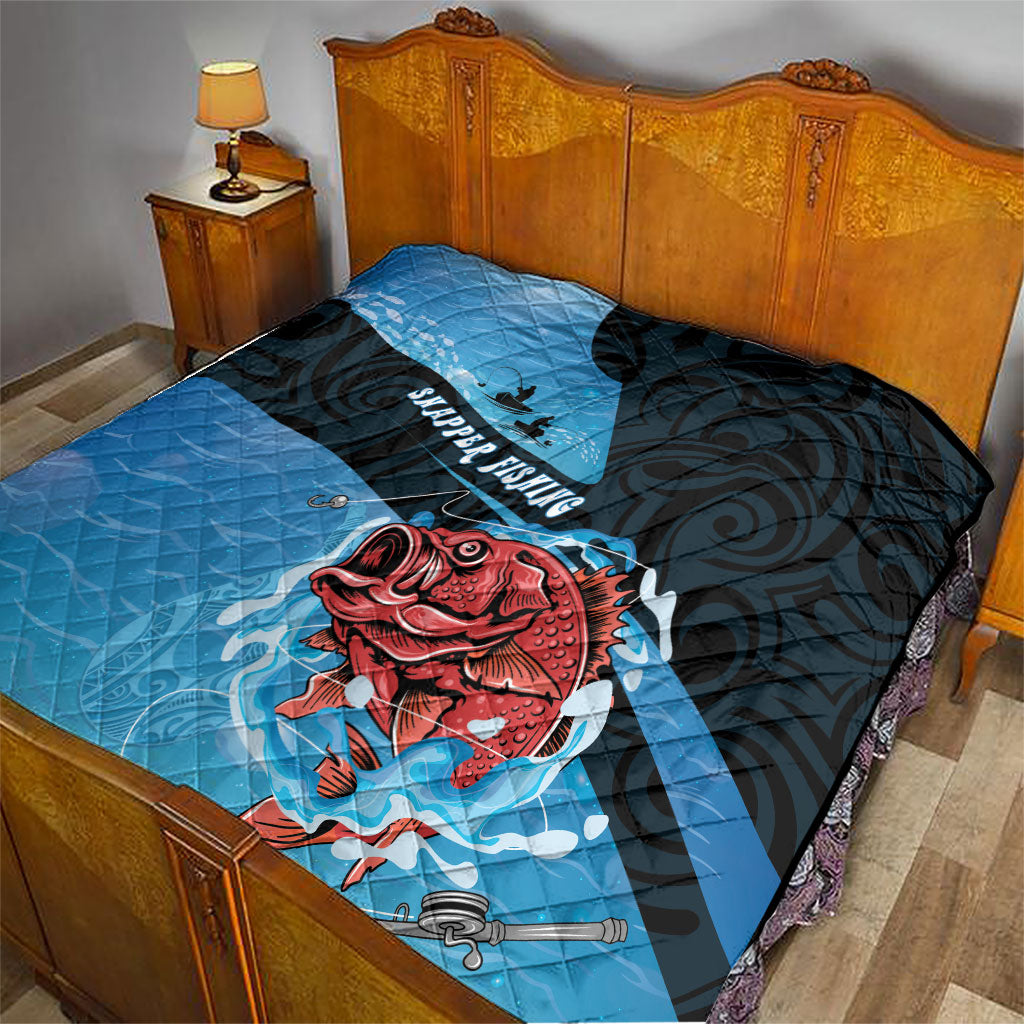 Snapper Fishing New Zealand Quilt Tamure Fish Hook Maori Pattern