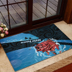 Snapper Fishing New Zealand Rubber Doormat Tamure Fish Hook Maori Pattern