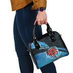 Snapper Fishing New Zealand Shoulder Handbag Tamure Fish Hook Maori Pattern