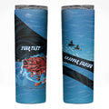 Personalised Snapper Fishing New Zealand Skinny Tumbler Tamure Fish Hook Maori Pattern