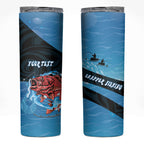 Personalised Snapper Fishing New Zealand Skinny Tumbler Tamure Fish Hook Maori Pattern