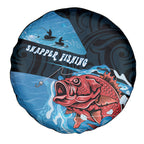 Snapper Fishing New Zealand Spare Tire Cover Tamure Fish Hook Maori Pattern