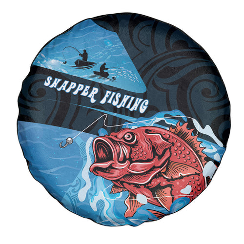 Snapper Fishing New Zealand Spare Tire Cover Tamure Fish Hook Maori Pattern