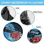 Snapper Fishing New Zealand Spare Tire Cover Tamure Fish Hook Maori Pattern