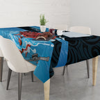 Snapper Fishing New Zealand Tablecloth Tamure Fish Hook Maori Pattern