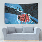 Snapper Fishing New Zealand Tapestry Tamure Fish Hook Maori Pattern
