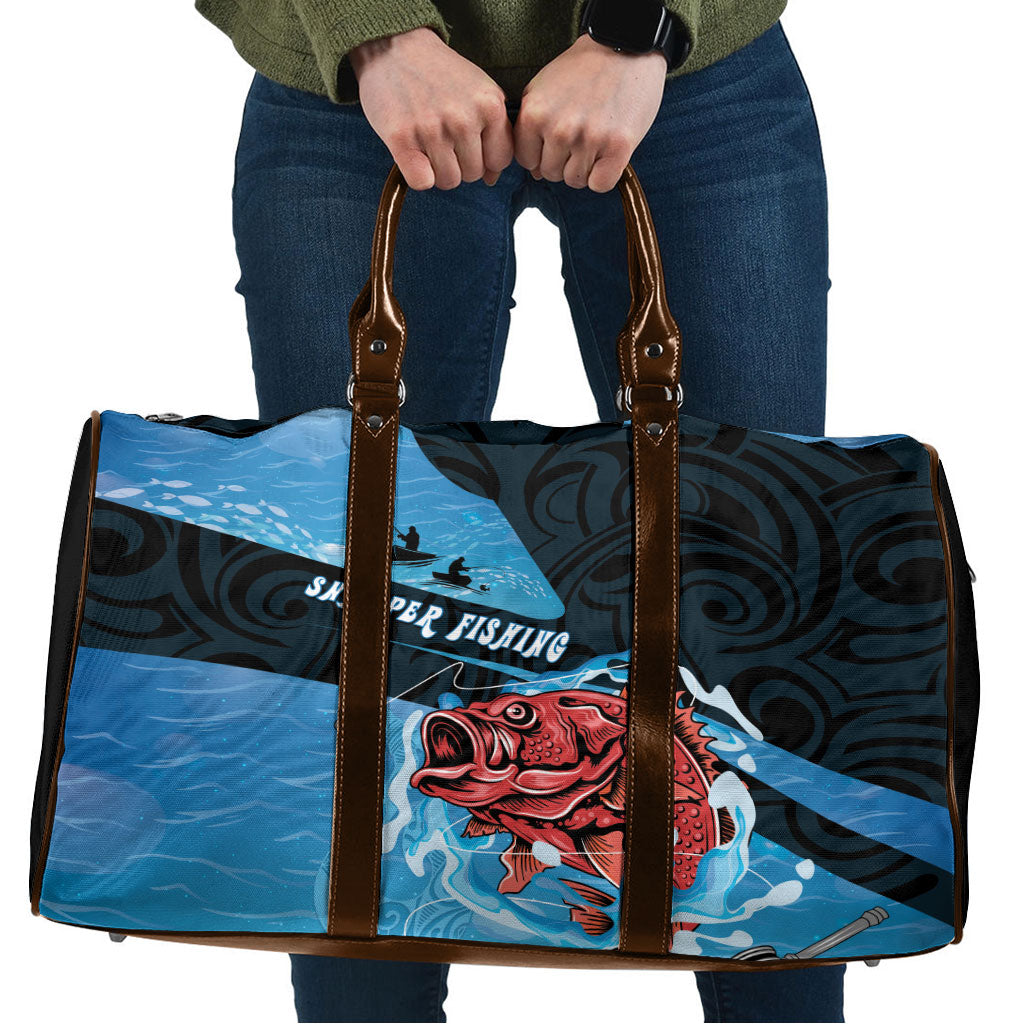 Snapper Fishing New Zealand Travel Bag Tamure Fish Hook Maori Pattern