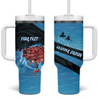 Personalised Snapper Fishing New Zealand Tumbler With Handle Tamure Fish Hook Maori Pattern
