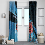 Snapper Fishing New Zealand Window Curtain Tamure Fish Hook Maori Pattern