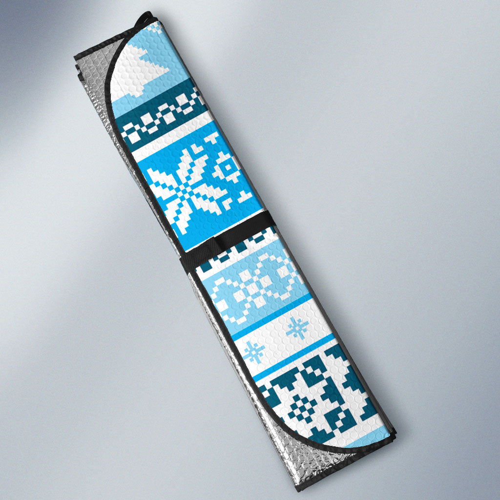 Australia Christmas In July Auto Sun Shade Kookaburra Santa Blue Color