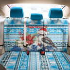 Australia Christmas In July Back Car Seat Cover Kookaburra Santa Blue Color