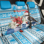 Australia Christmas In July Back Car Seat Cover Kookaburra Santa Blue Color