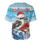 Australia Christmas In July Baseball Jersey Kookaburra Santa Blue Color
