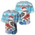 Australia Christmas In July Baseball Jersey Kookaburra Santa Blue Color