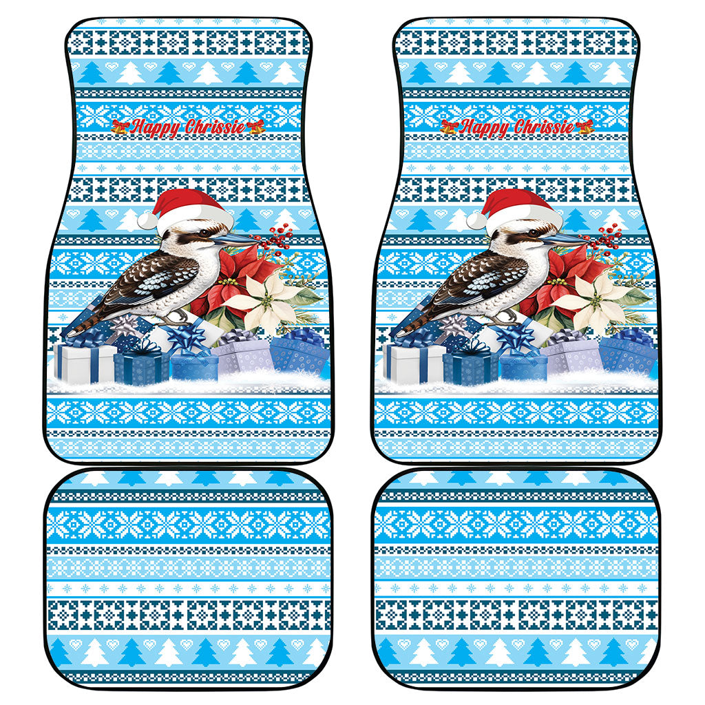 Australia Christmas In July Car Mats Kookaburra Santa Blue Color