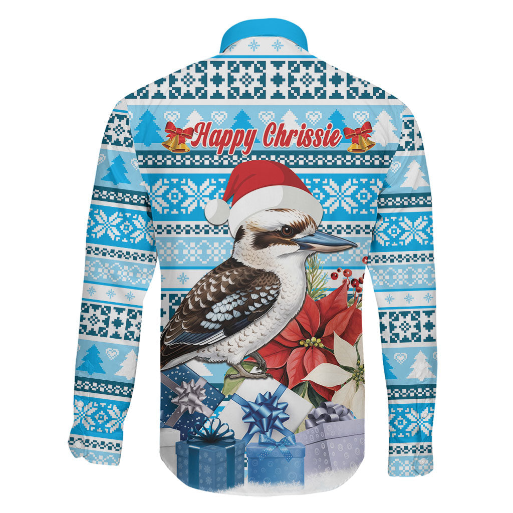 Australia Christmas In July Family Matching Mermaid Dress and Hawaiian Shirt Kookaburra Santa Blue Color