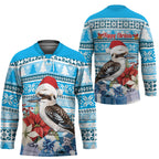 Australia Christmas In July Hockey Jersey Kookaburra Santa Blue Color
