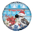 Australia Christmas In July Spare Tire Cover Kookaburra Santa Blue Color