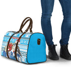 Australia Christmas In July Travel Bag Kookaburra Santa Blue Color