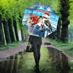 Australia Christmas In July Umbrella Kookaburra Santa Blue Color