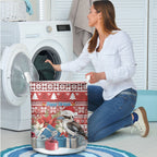 Australia Christmas In July Laundry Basket Kookaburra Santa Red Color