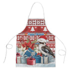 Australia Christmas In July Apron Kookaburra Santa Red Color
