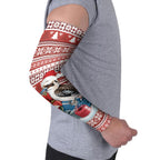 Australia Christmas In July Arm Sleeves Kookaburra Santa Red Color