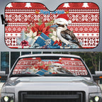 Australia Christmas In July Auto Sun Shade Kookaburra Santa Red Color